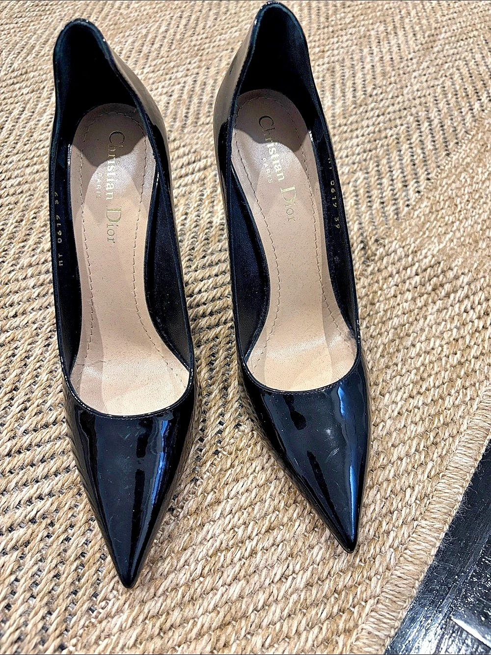 Christian Dior Dioevolution Patent Pumps Black Heels